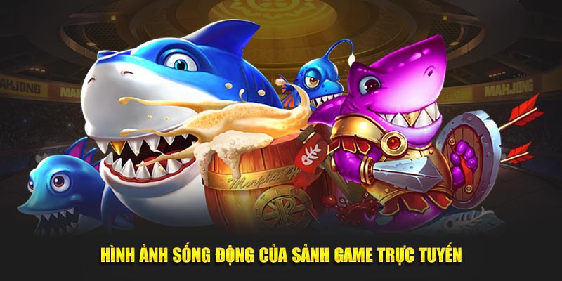 Giao diện sống động của sảnh game trực tuyến khi người dùng trải nghiệm